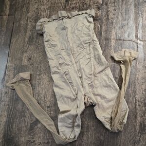 SPANX Taupe Hosiery Footless Higg Waisted Slimming Shapewear Sz D / XL